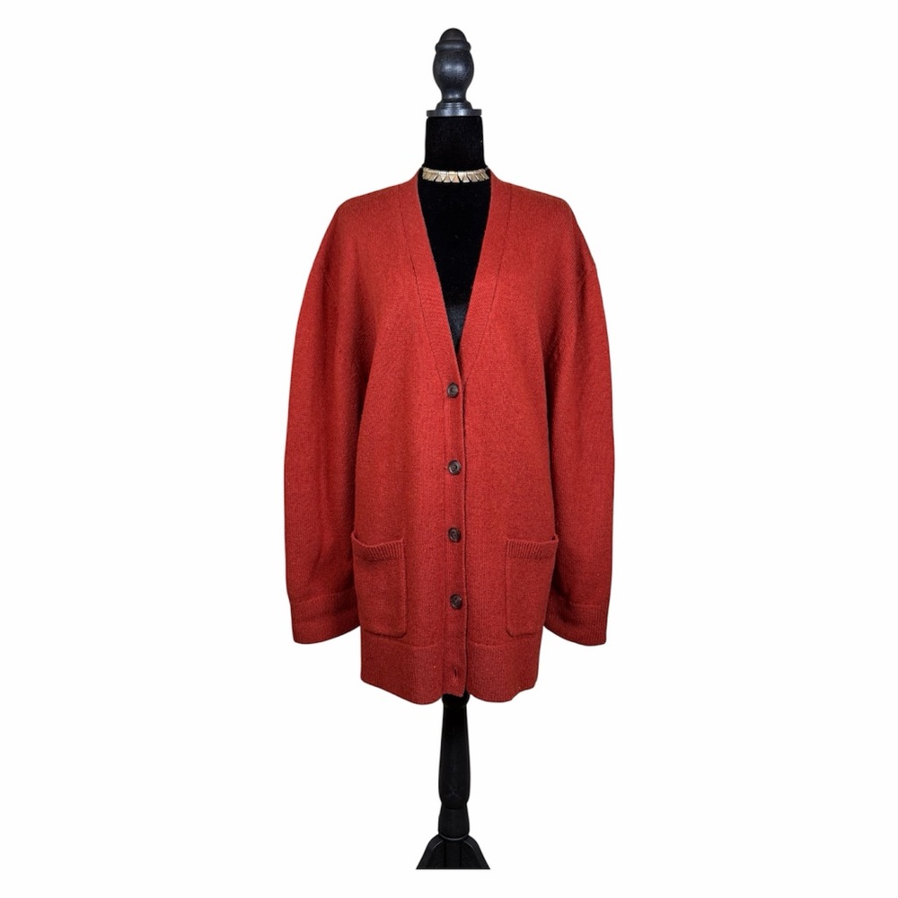Pendleton Women's Wool Burned Red Cardigan Sweater